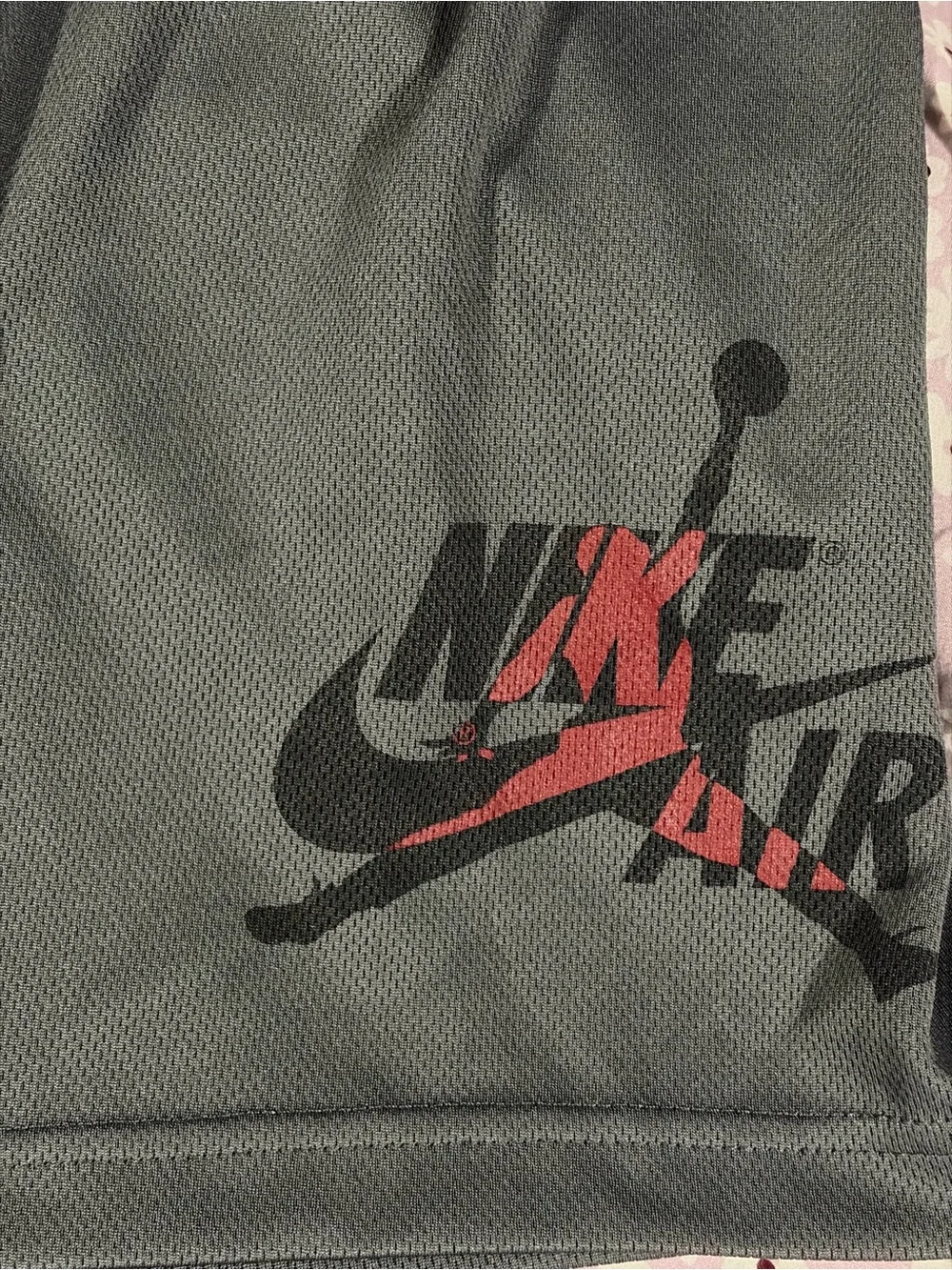Nike Kids Black & Red Logo Athletic Shorts